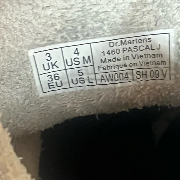 Dr. MARTENS 1460 PASCAL SNAKE METALLIC SUEDE BOOTS 5 w/3 g - Picture 14 of 16